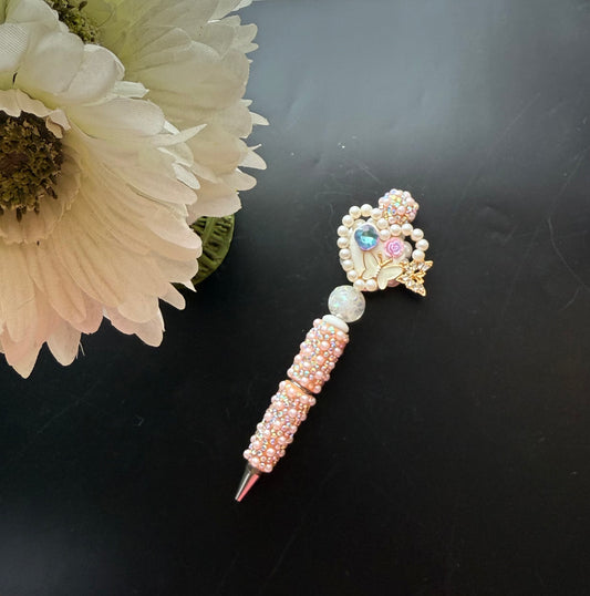 Hearts in Bloom Beaded Pen