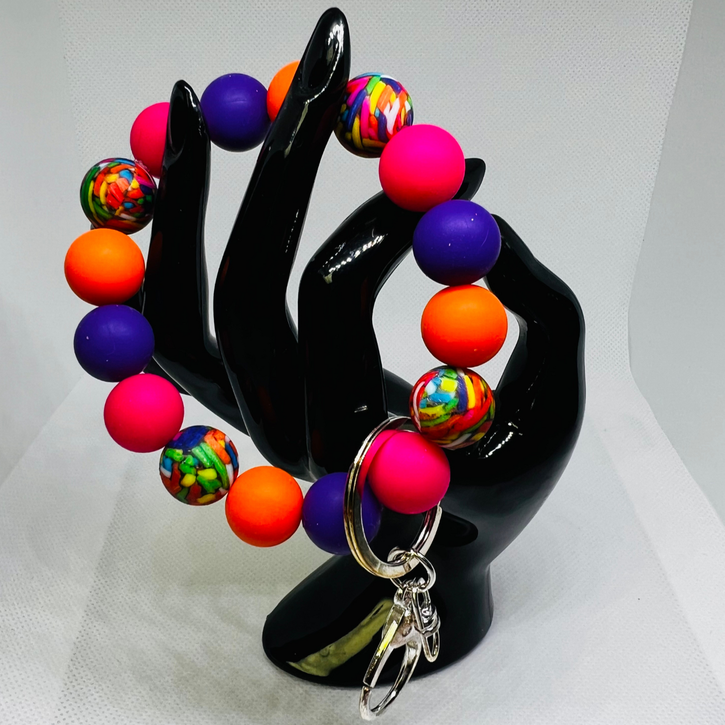 Beaded Silicone KeyChain