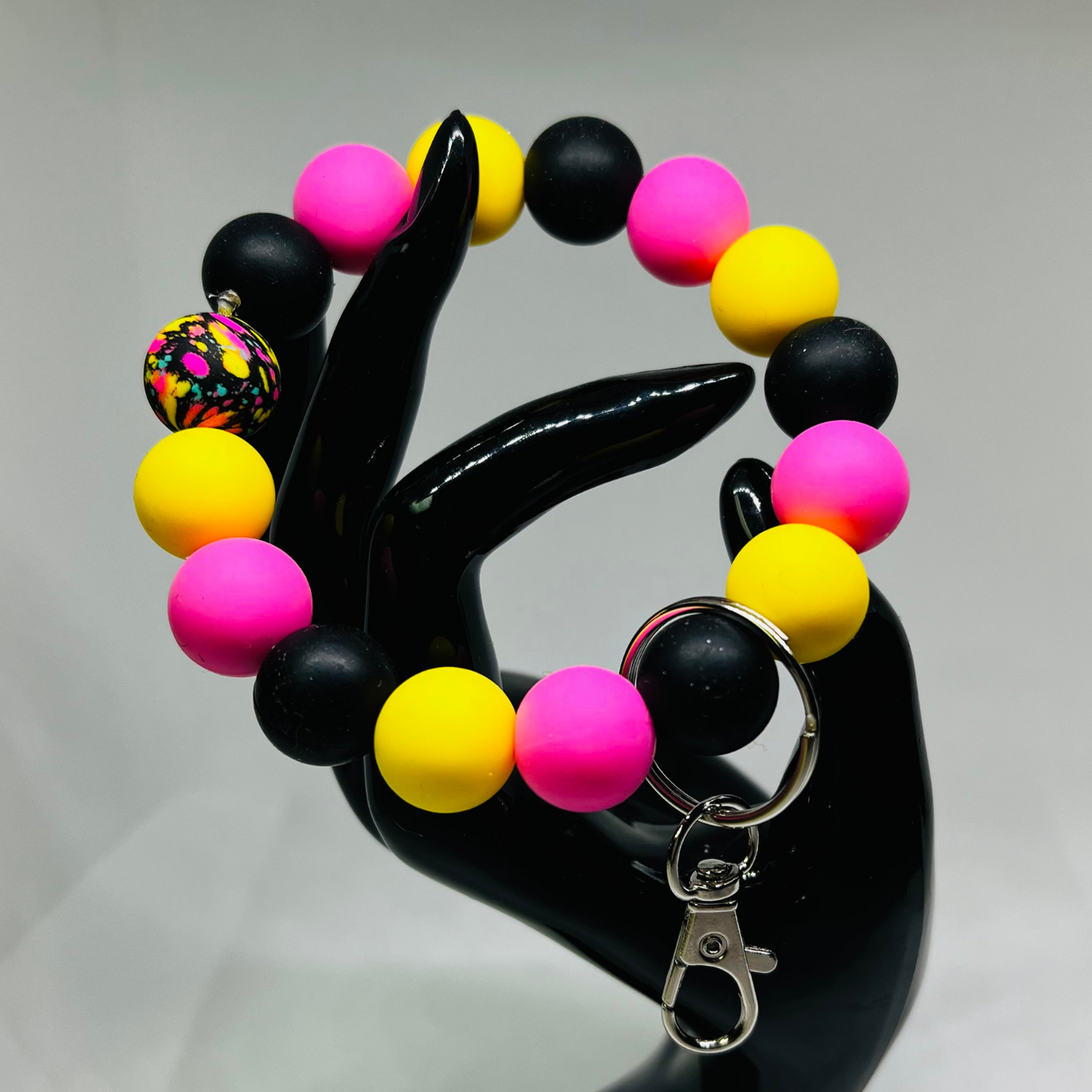 Beaded Silicone KeyChain