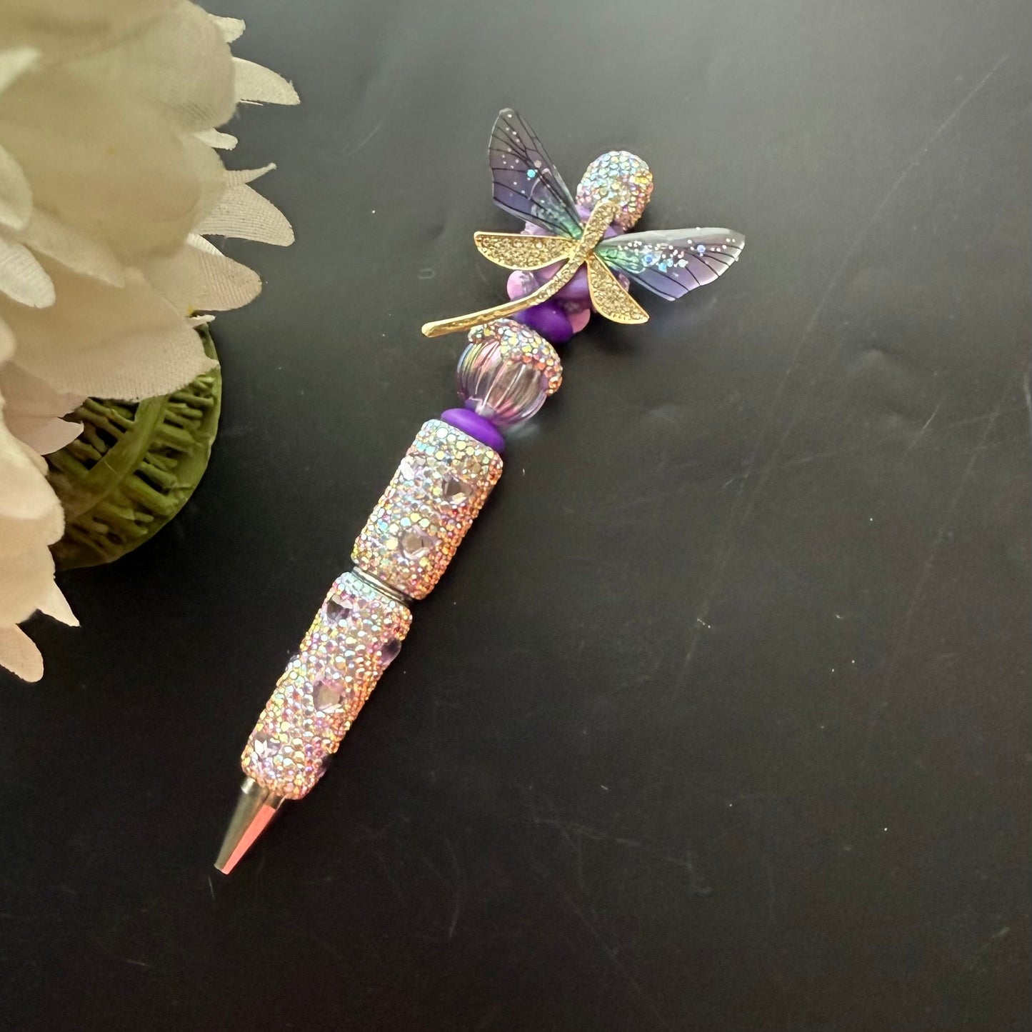 Enchanted Dragonfly Beaded Pen