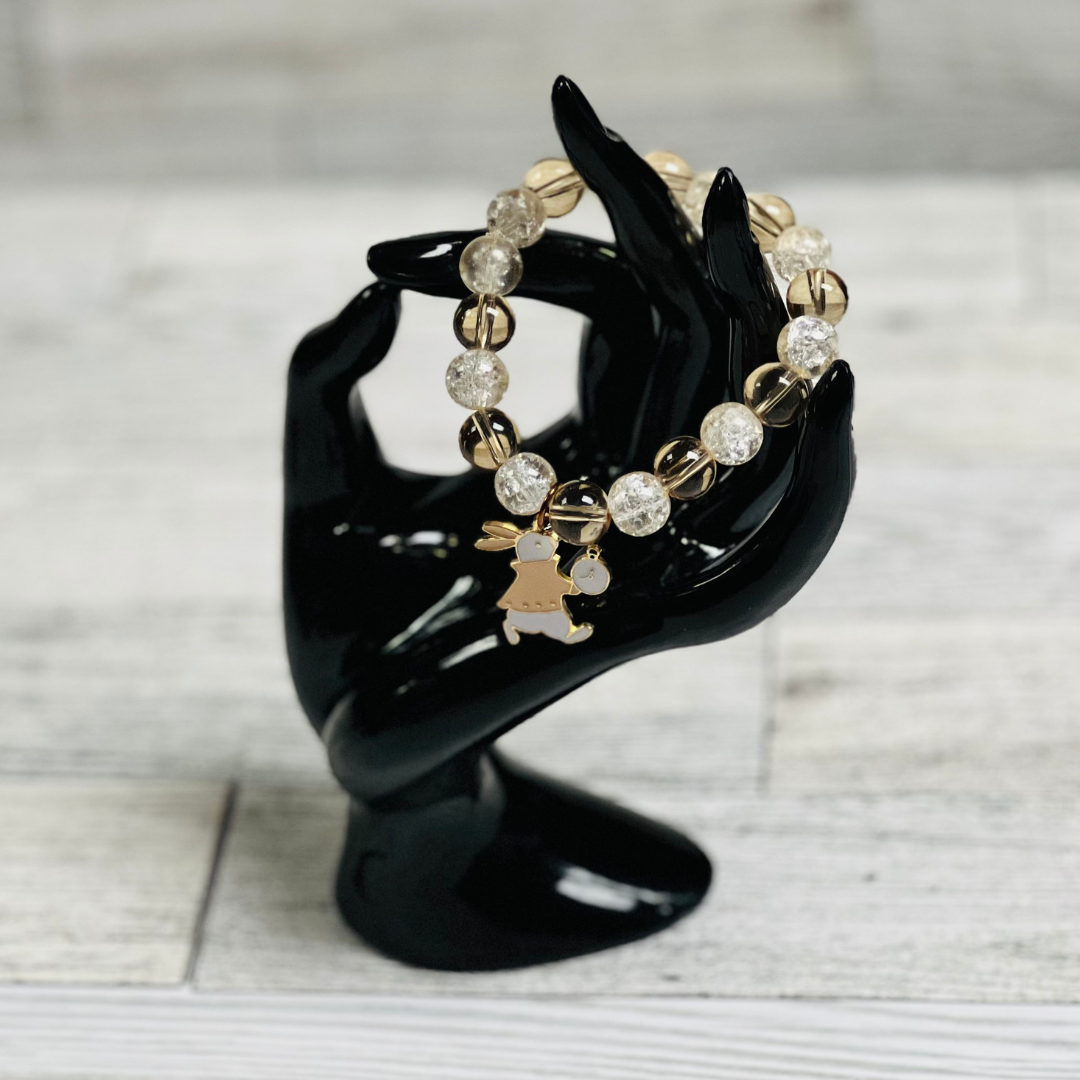 Champagne Crackle Rabbit Bracelet