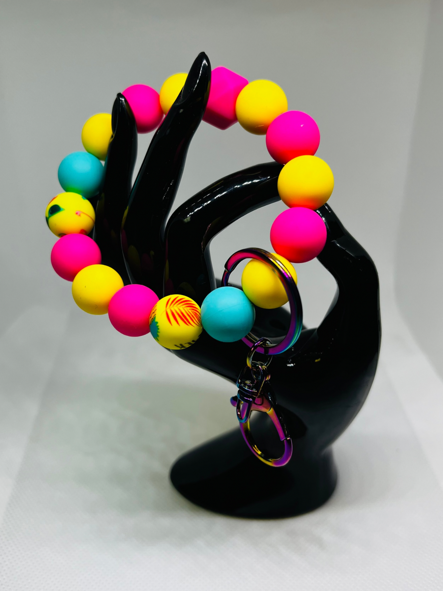 Beaded Silicone KeyChain