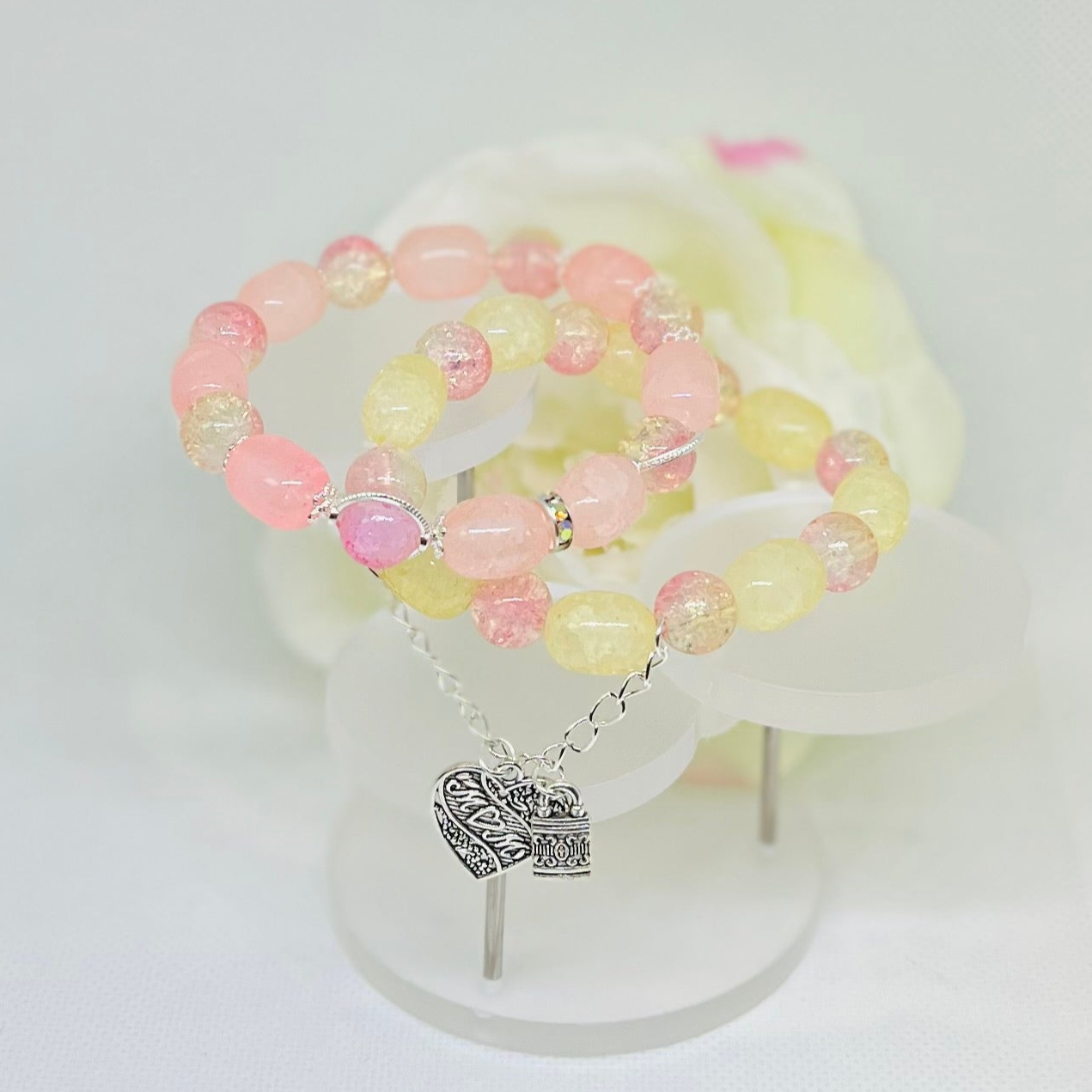 Glass Beaded Mother's Day Bracelet Set