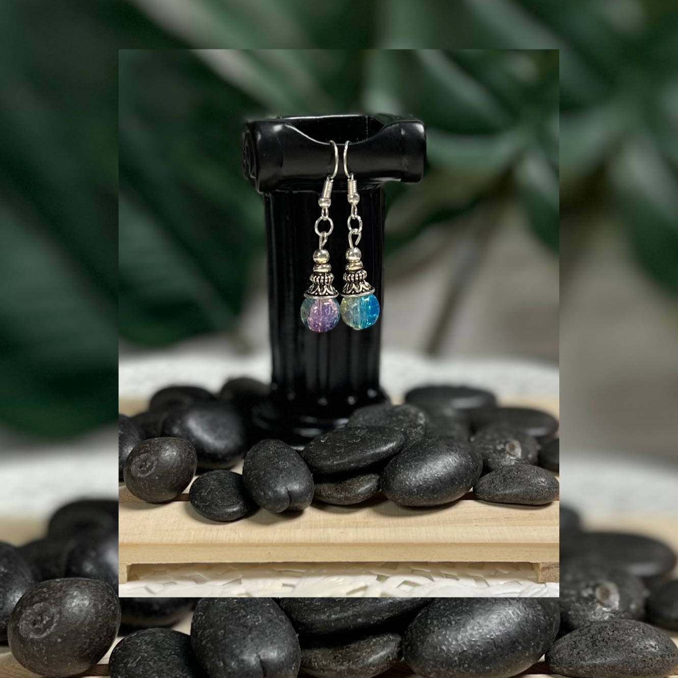 Multi Colored Glass Earring