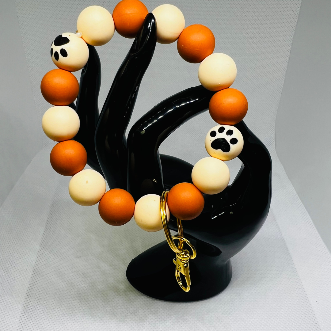 Beaded Silicone KeyChain