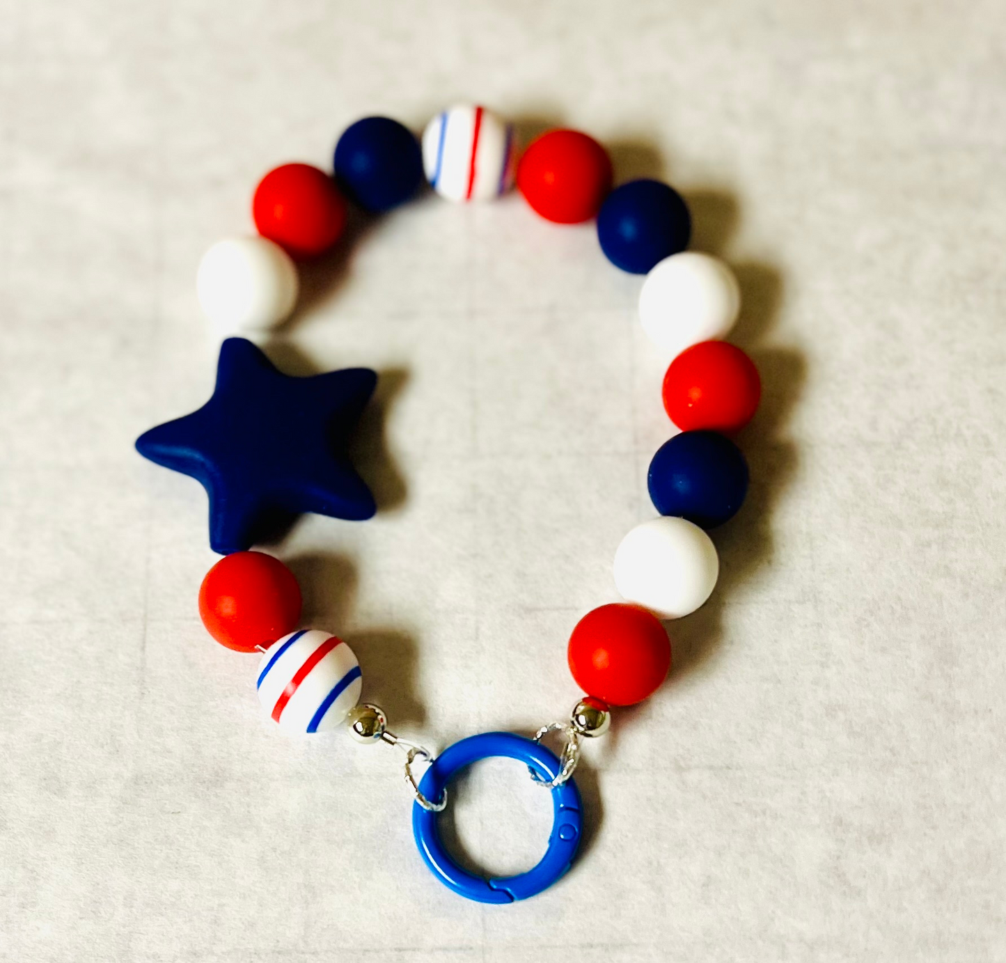 American Flag Wristlet and Key Ring
