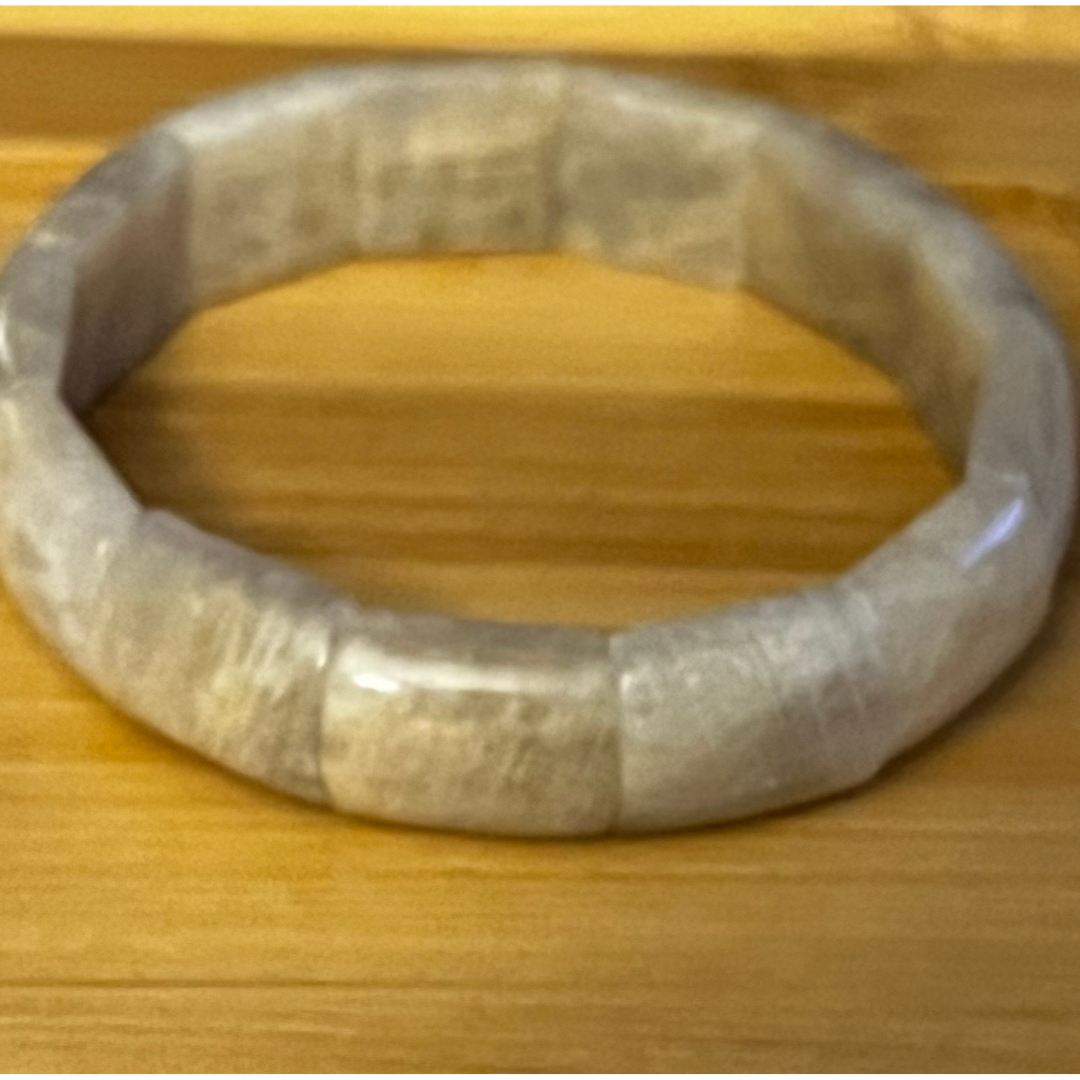 Peach Petals: Moonstone Bangle Bracelet