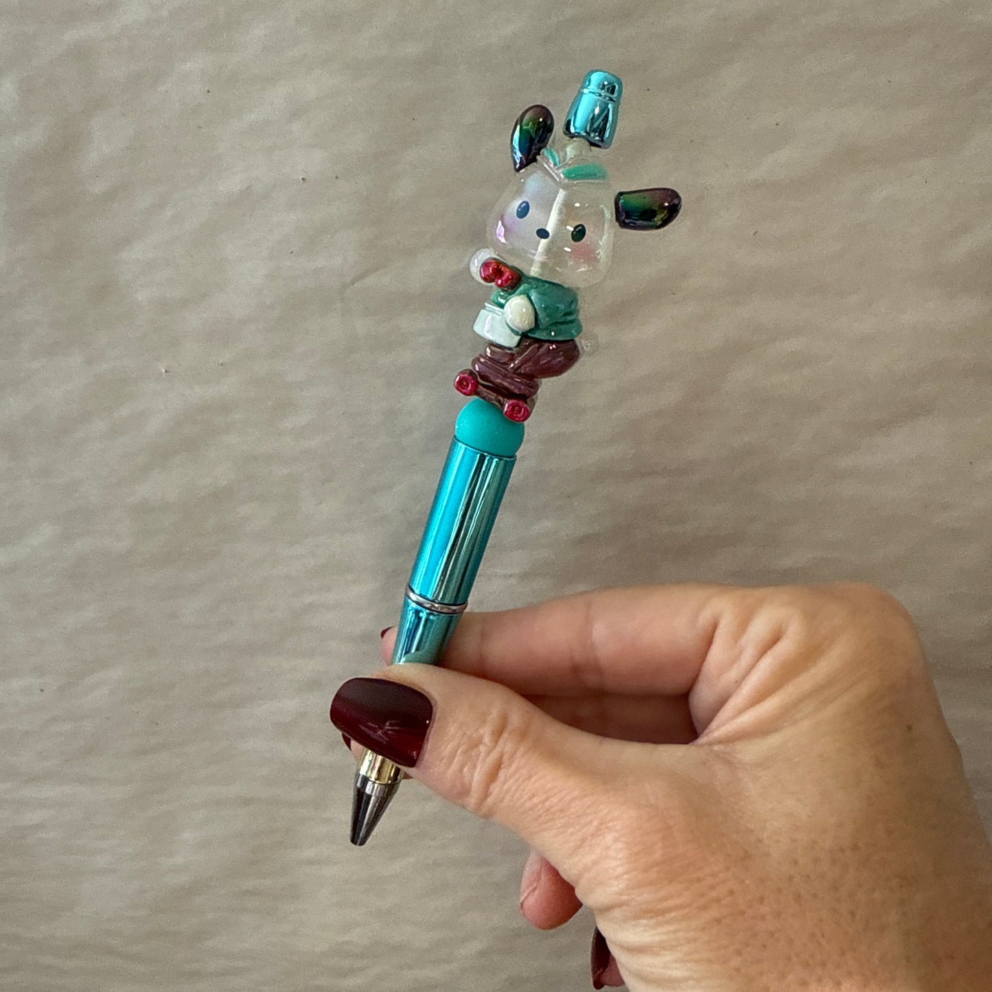 Teal Frost Holiday Specialty Bead Pen