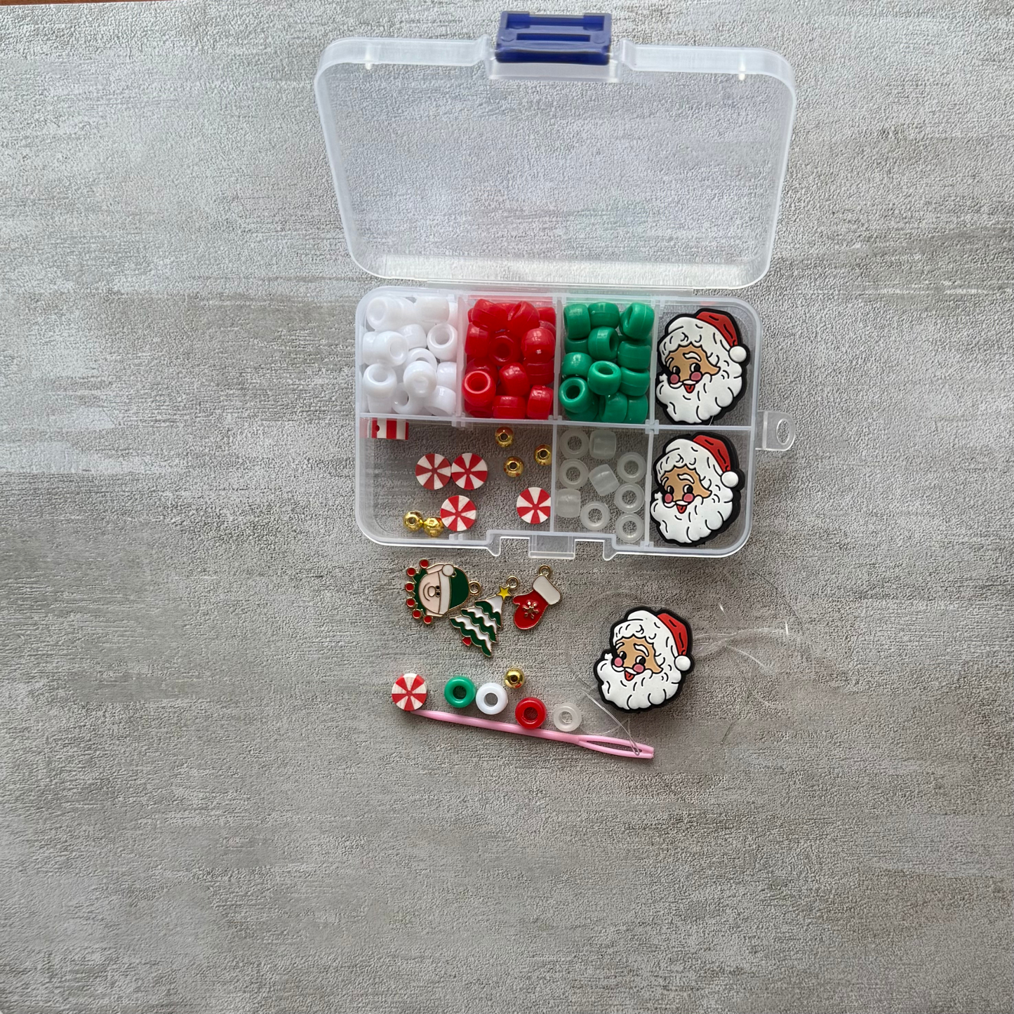 Holiday DIY Bracelet Kit – Beads, Charms & Supplies to Make 3+ Festive Bracelets