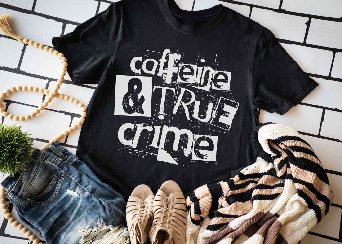 Caffeine and True Crime T-Shirt