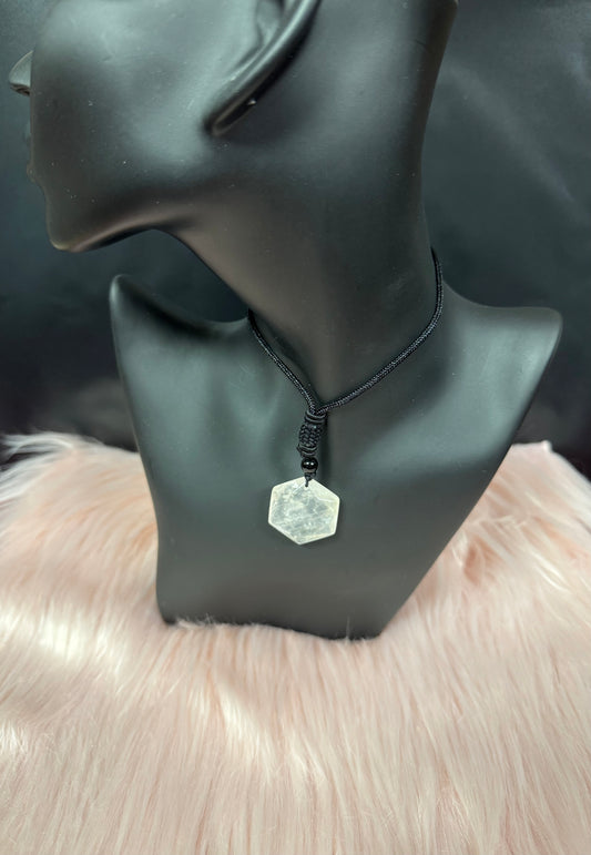 Pink Quartz Adjustable Cord Necklace