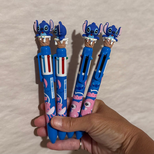 Blue Alien Ice Cream Pen – Kawaii Multi-Color Collectible Pen