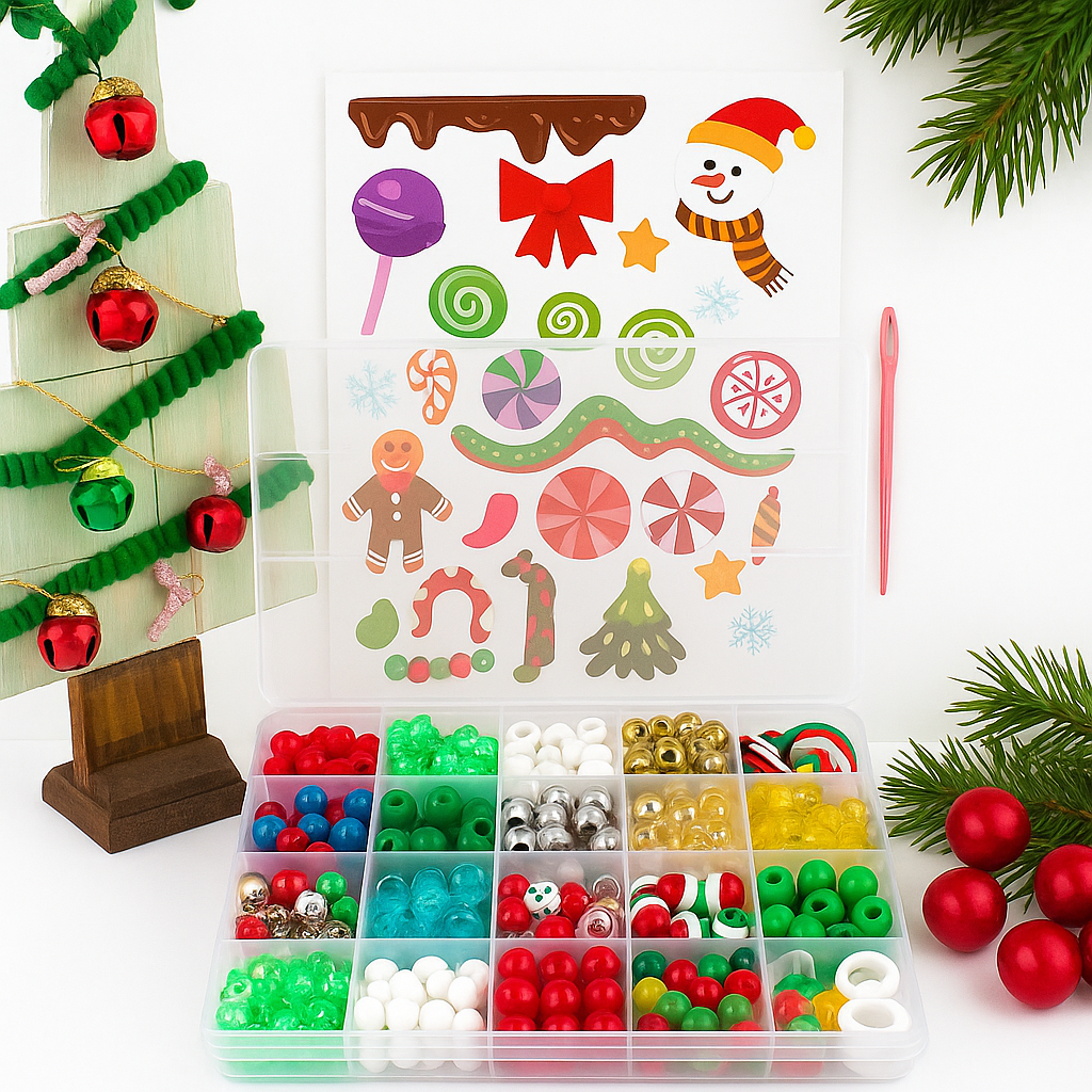 Deluxe Holiday Bracelet Kit – 440 Bead Edition (Sticker Sheet + Needle Included!