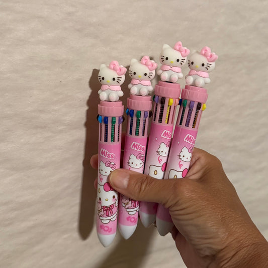 Pink Bow Kitty Multi-Color Pen – Cute Collectible Stationery