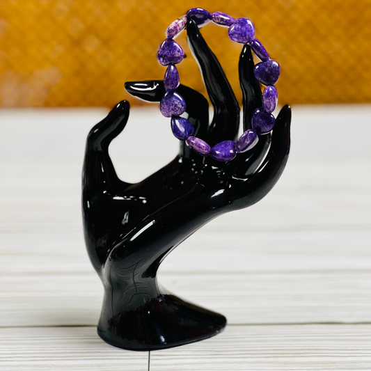 Royal Elegance: Purple Heart Amethyst Bracelet