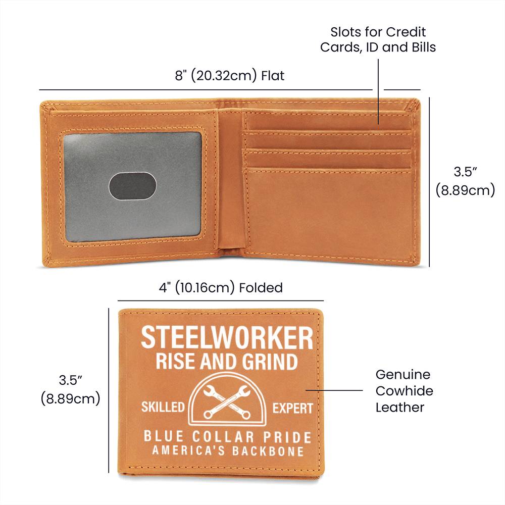 Graphic SteelWorker Leather Wallet