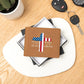 Stand for the Flag, Kneel for the Cross Leather Wallet