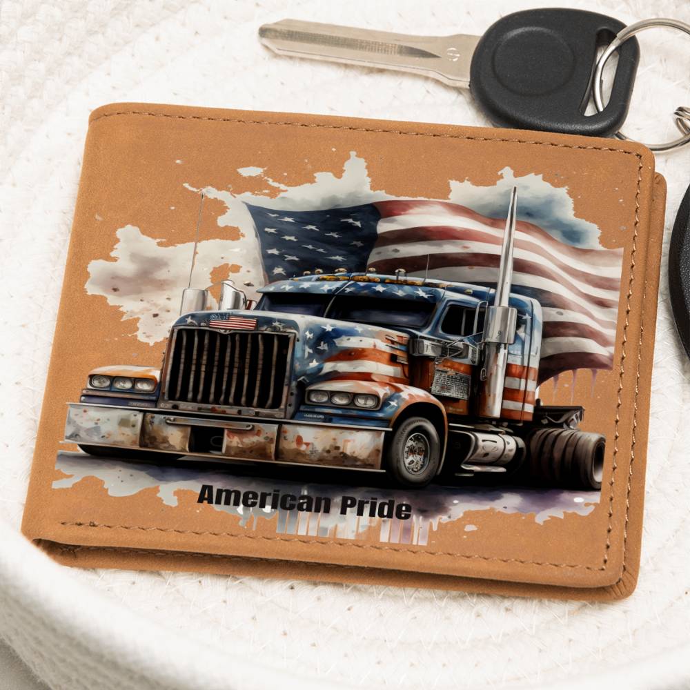 American Pride Truck (Leather Wallet)